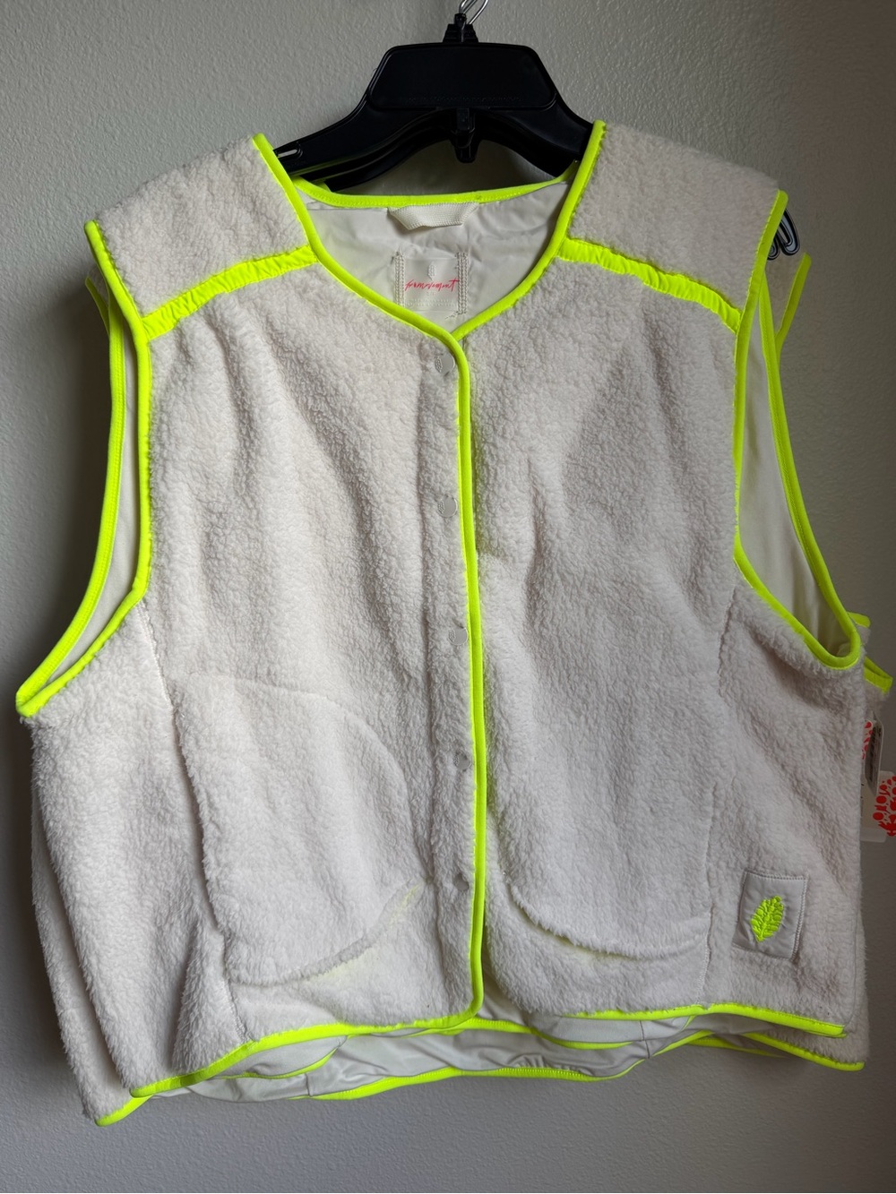 NWT FREE PEOPLE Movement  Mountain High Vest in Ivory Sz XL - Picture 3 of 8